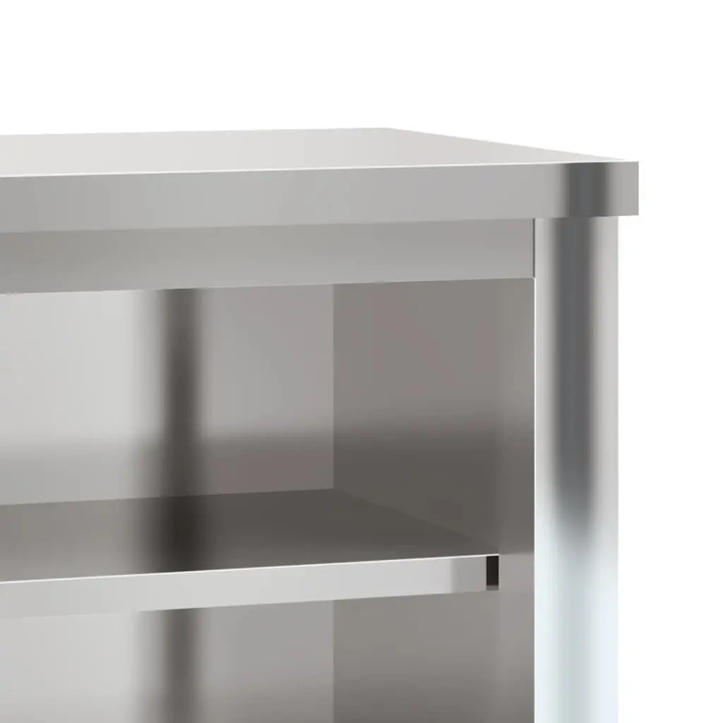 Stainless Steel Kitchen Wall Cabinet with Shelf Commercial Food Storage