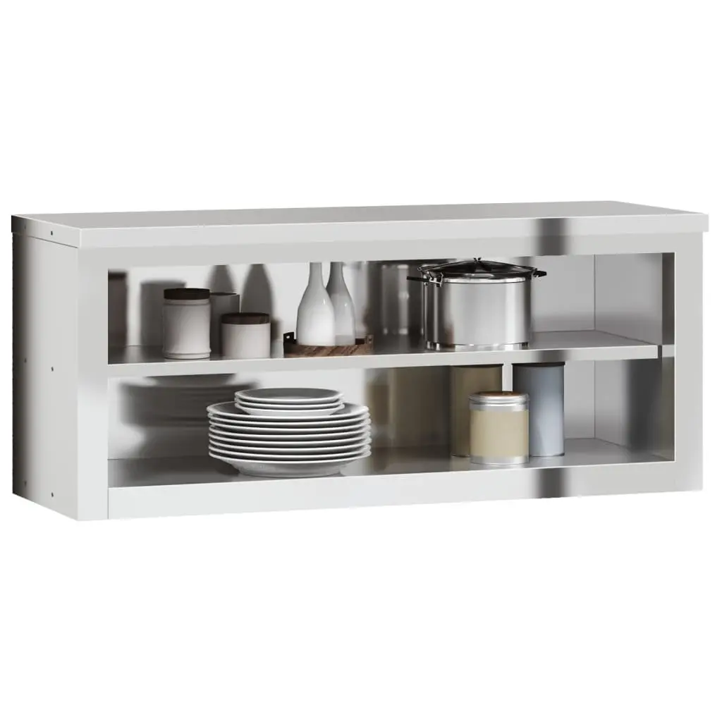 Stainless Steel Kitchen Wall Cabinet with Shelf Commercial Food Storage