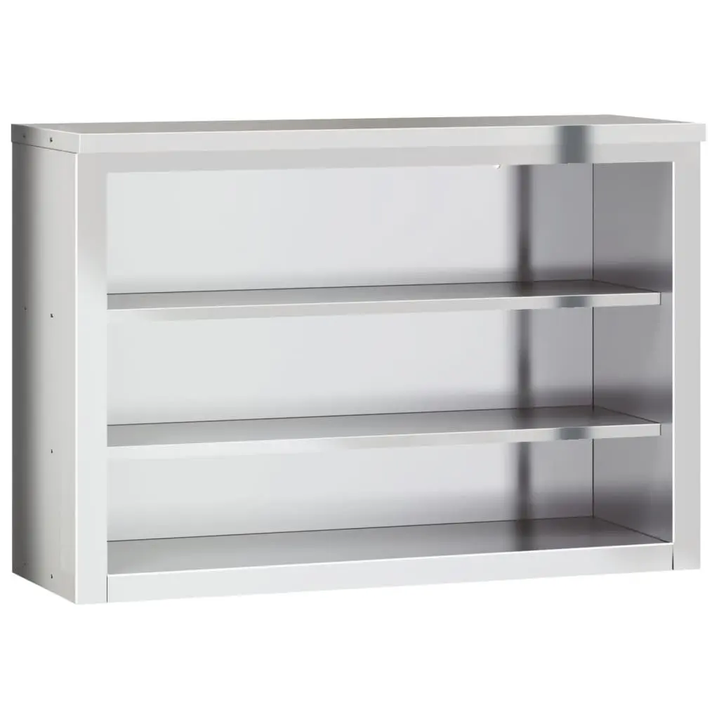 Stainless Steel Wall-Mounted Kitchen Cabinet with Shelves for Food Storage