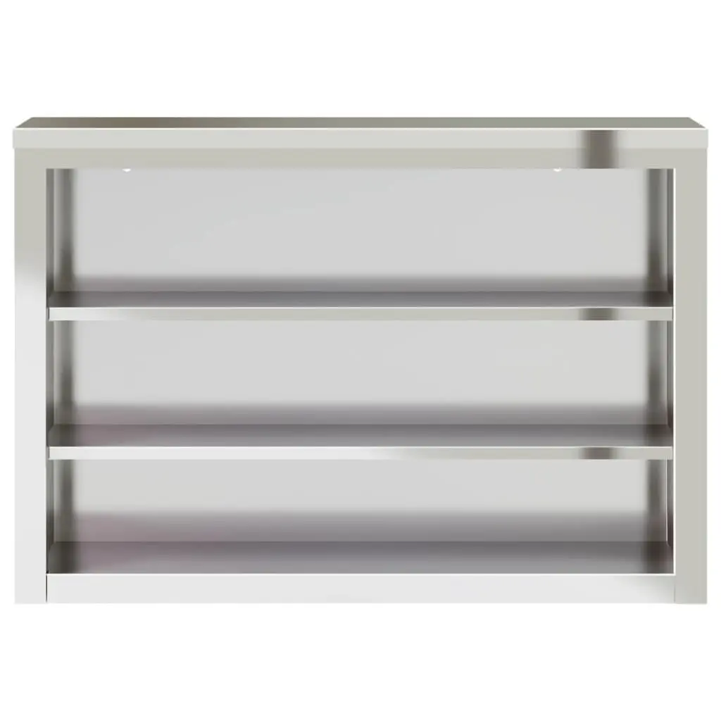 Stainless Steel Wall-Mounted Kitchen Cabinet with Shelves for Food Storage
