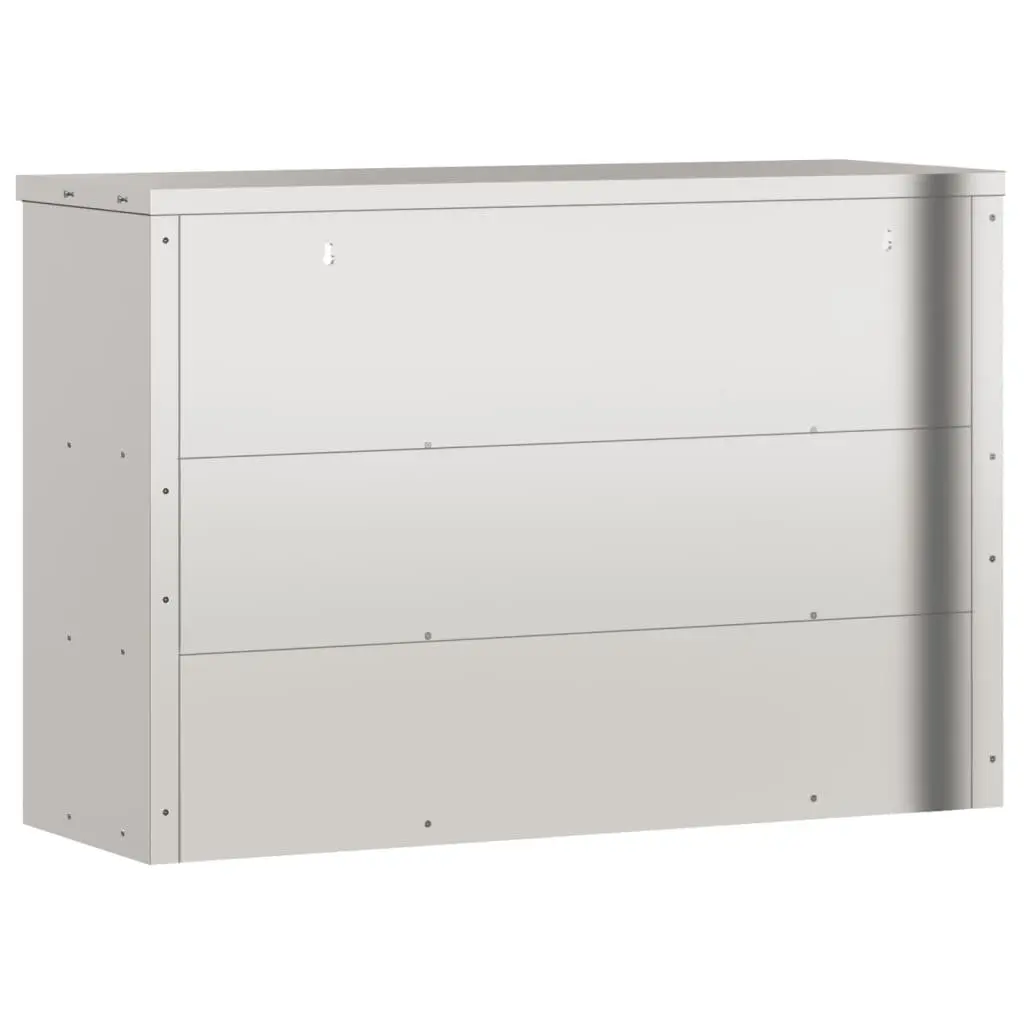 Stainless Steel Wall-Mounted Kitchen Cabinet with Shelves for Food Storage