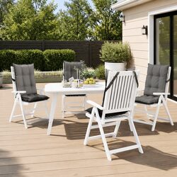Your Perfect 4-Piece Set of Grey Highback Chair Cushions