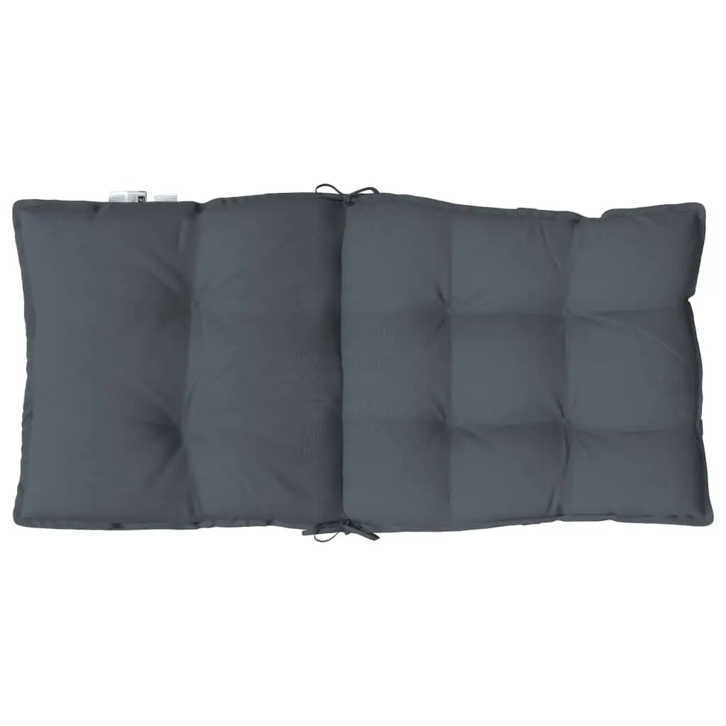 Low Back Chair Cushions Anthracite Oxford Fabric 50 x 100 cm 4 Piece