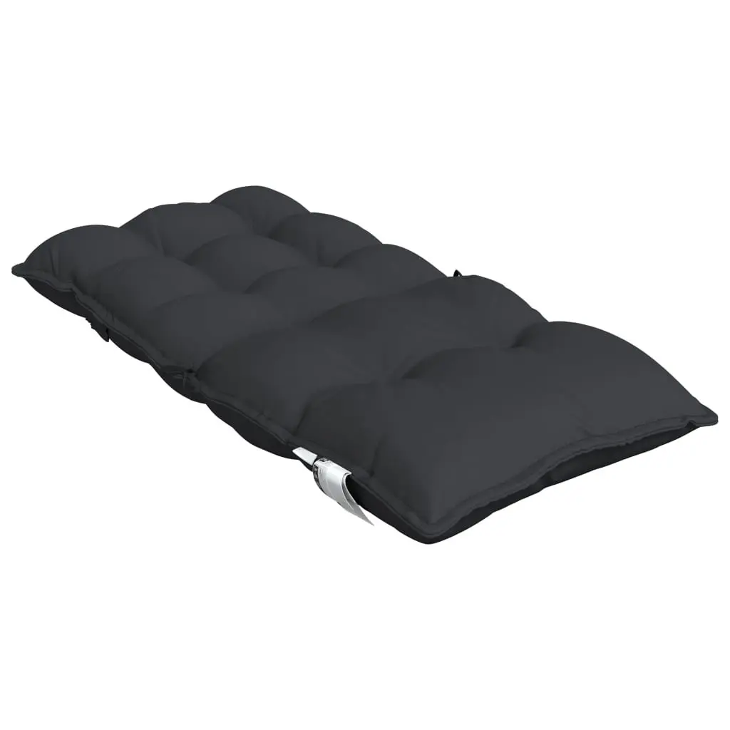 Lowback Chair Cushions Black Oxford Fabric 4 Pieces Outdoor Garden Patio Seat