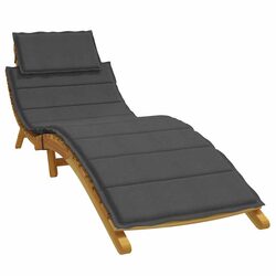 Anthracite Outdoor Sun Lounger Cushion for Your Patio