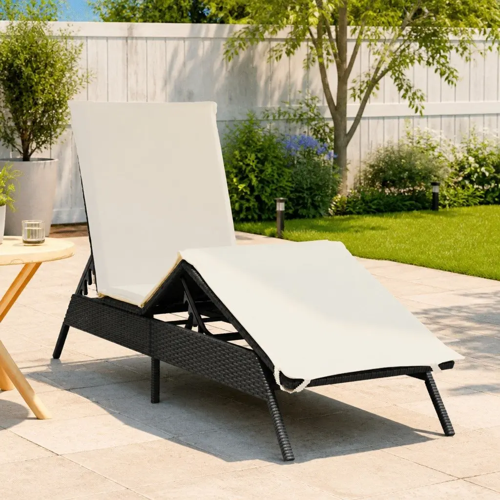 Adjustable Sun Lounger with Thick Cushion