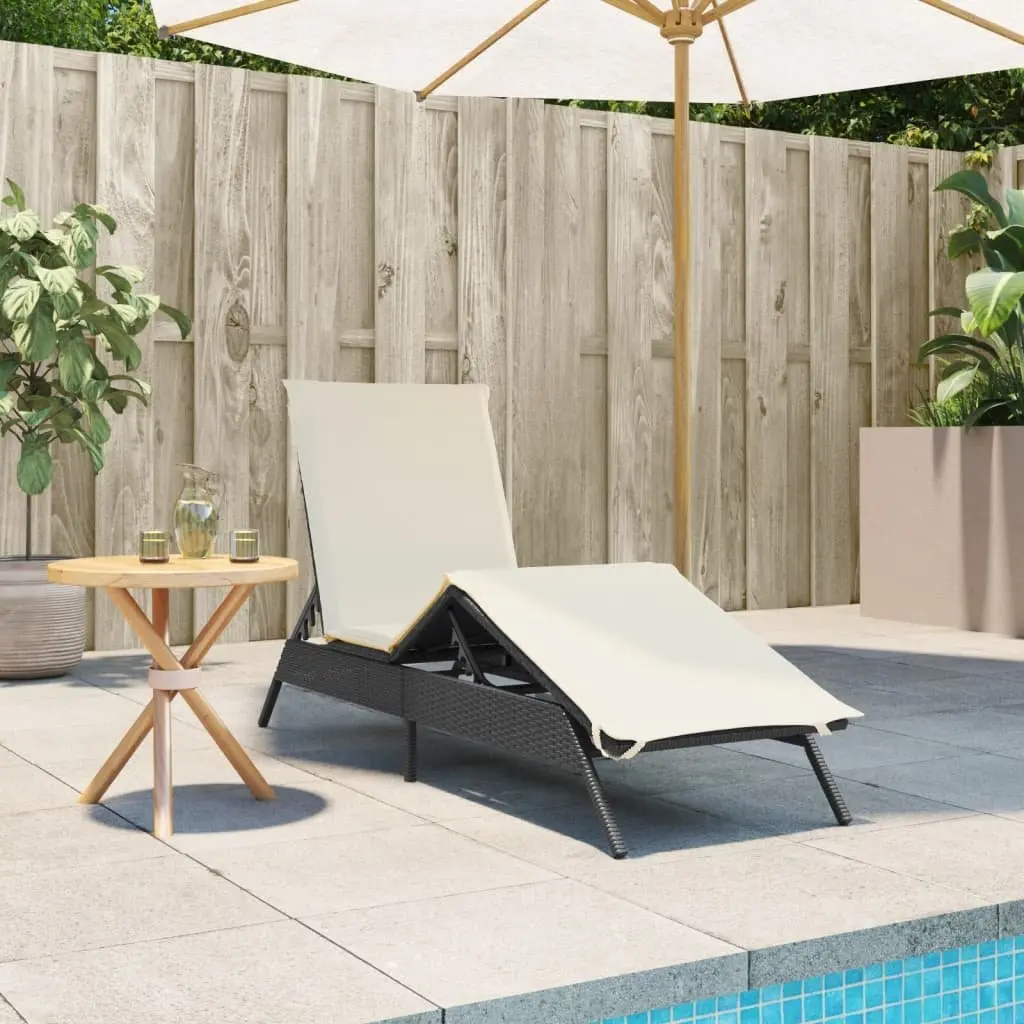 Adjustable Sun Lounger with Thick Cushion
