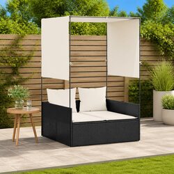Your Perfect Outdoor Companion: Double Sun Lounger with Curtains