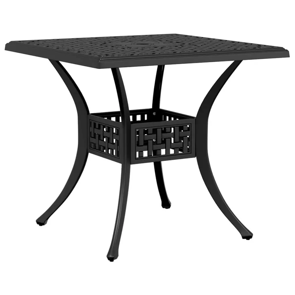 Black Garden Table with Umbrella Hole