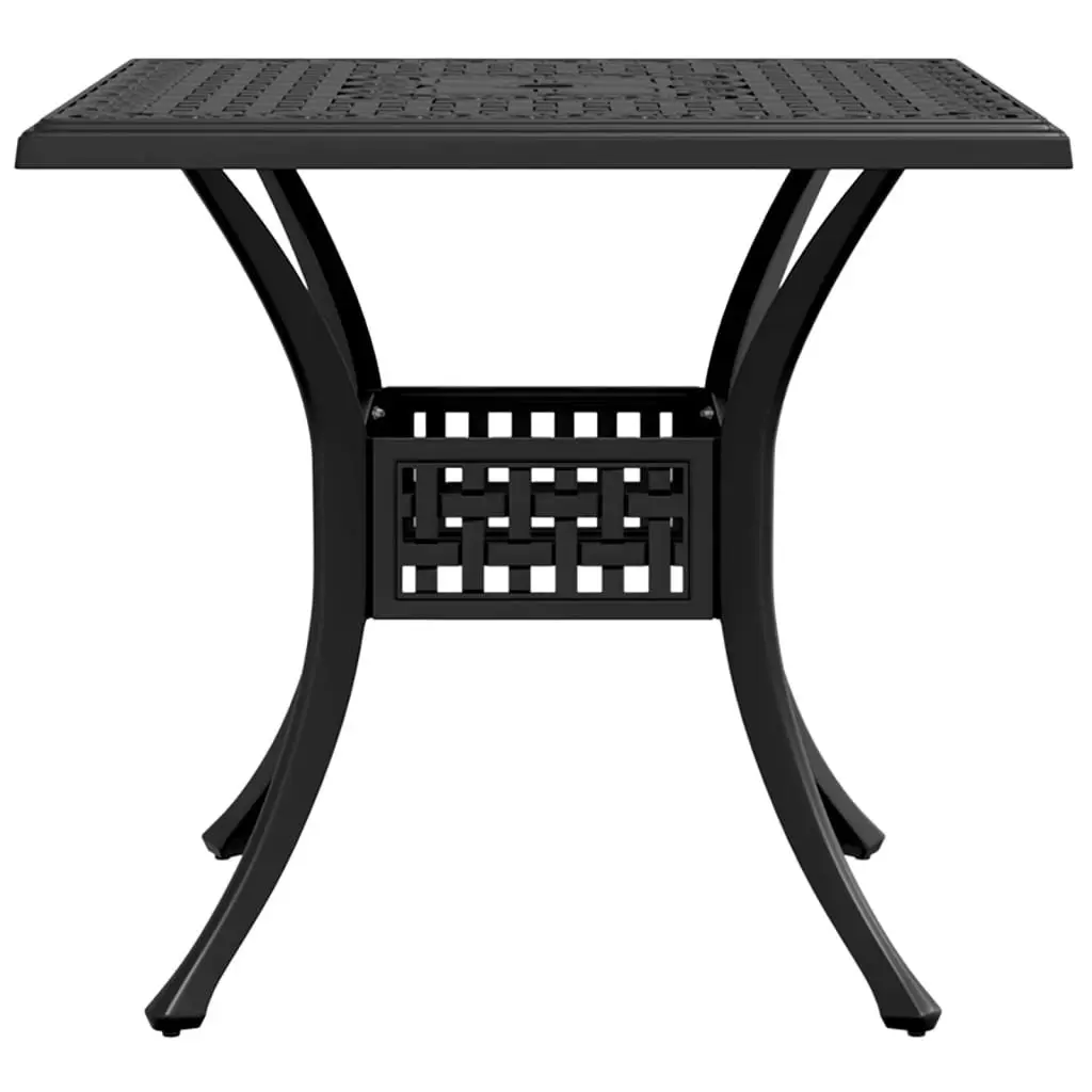 Black Garden Table with Umbrella Hole