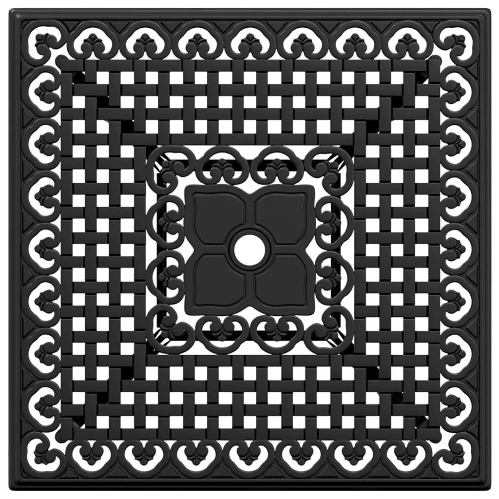 Black Garden Table with Umbrella Hole