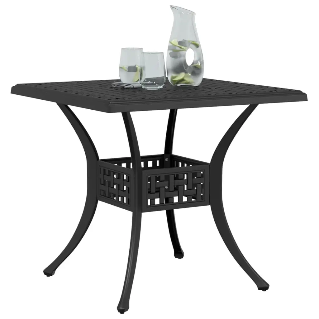 Black Garden Table with Umbrella Hole