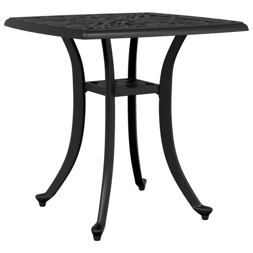 Garden Table Black Cast Aluminium 53x53x53 cm Outdoor Patio Furniture