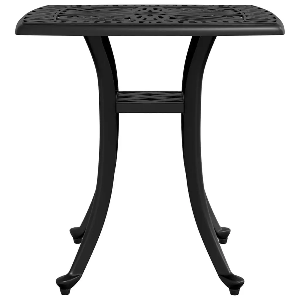 Garden Table Black Cast Aluminium 53x53x53 cm Outdoor Patio Furniture