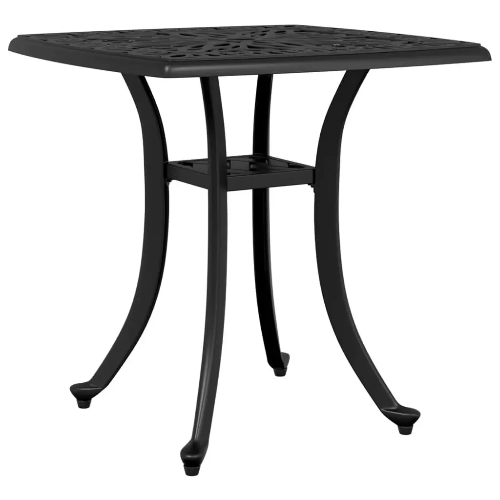 Garden Table Black Cast Aluminium 53x53x53 cm Outdoor Patio Furniture