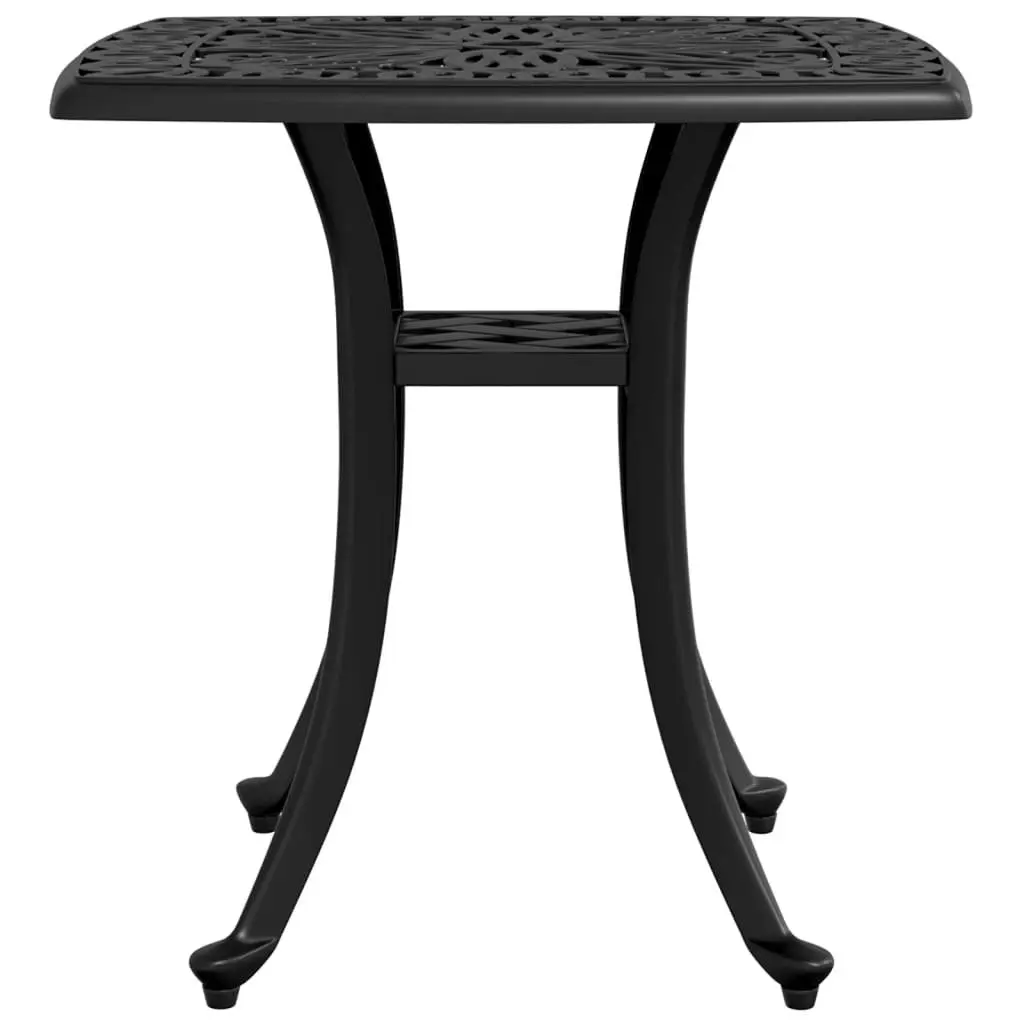 Garden Table Black Cast Aluminium 53x53x53 cm Outdoor Patio Furniture