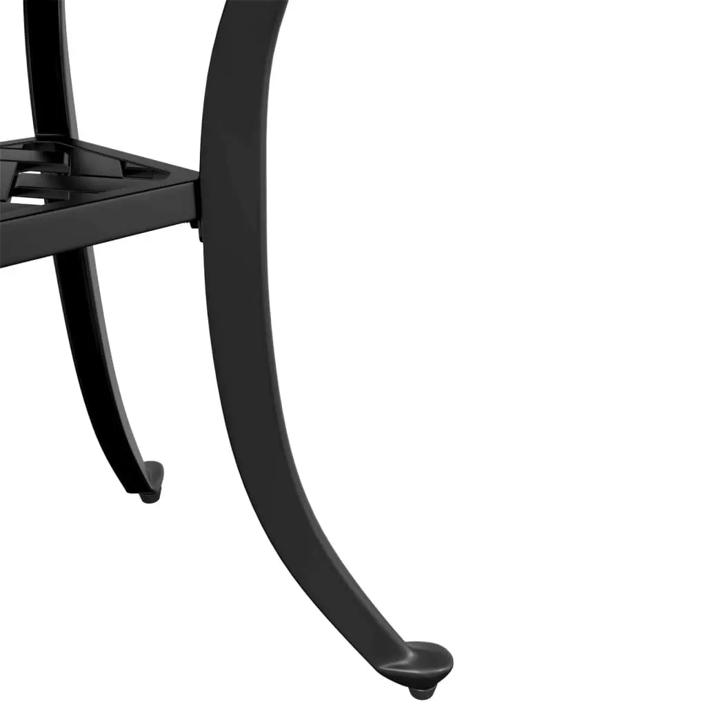 Garden Table Black Cast Aluminium 53x53x53 cm Outdoor Patio Furniture