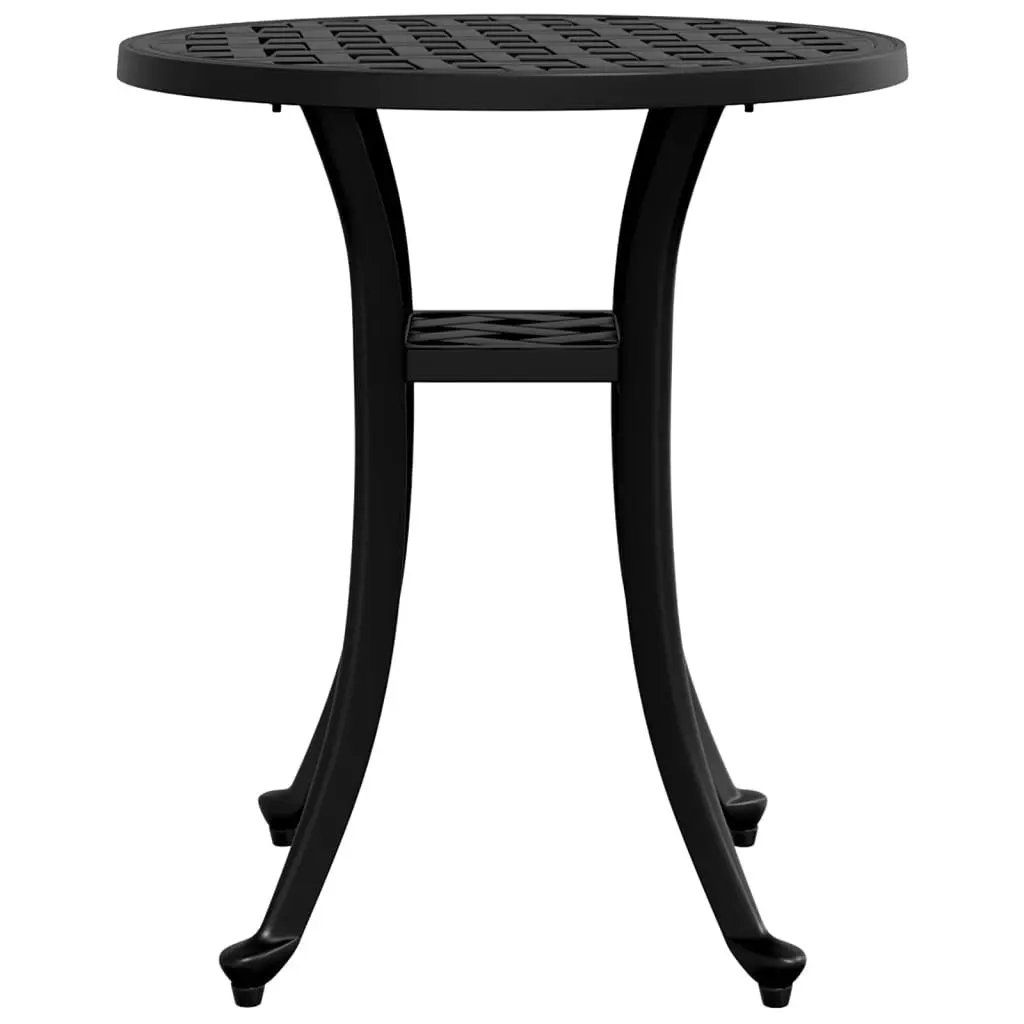 Garden Table Round Outdoor Patio Furniture Black 48cm Diameter 53cm Height