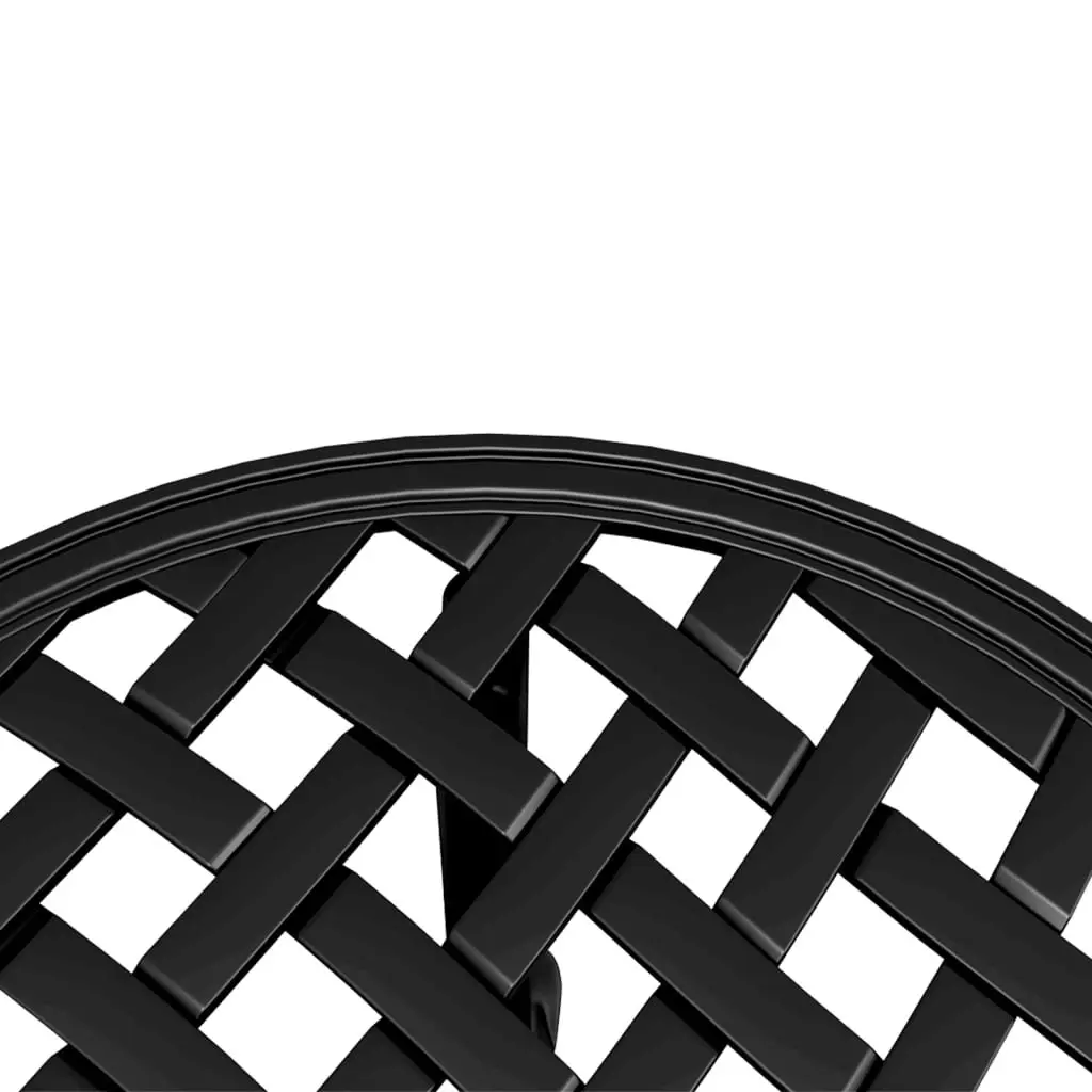 Garden Table Round Outdoor Patio Furniture Black 48cm Diameter 53cm Height