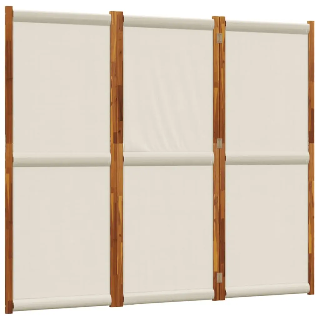 3-Panel Room Divider Grey Folding Partition 210x180 cm