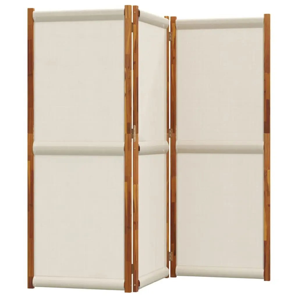 3-Panel Room Divider Grey Folding Partition 210x180 cm