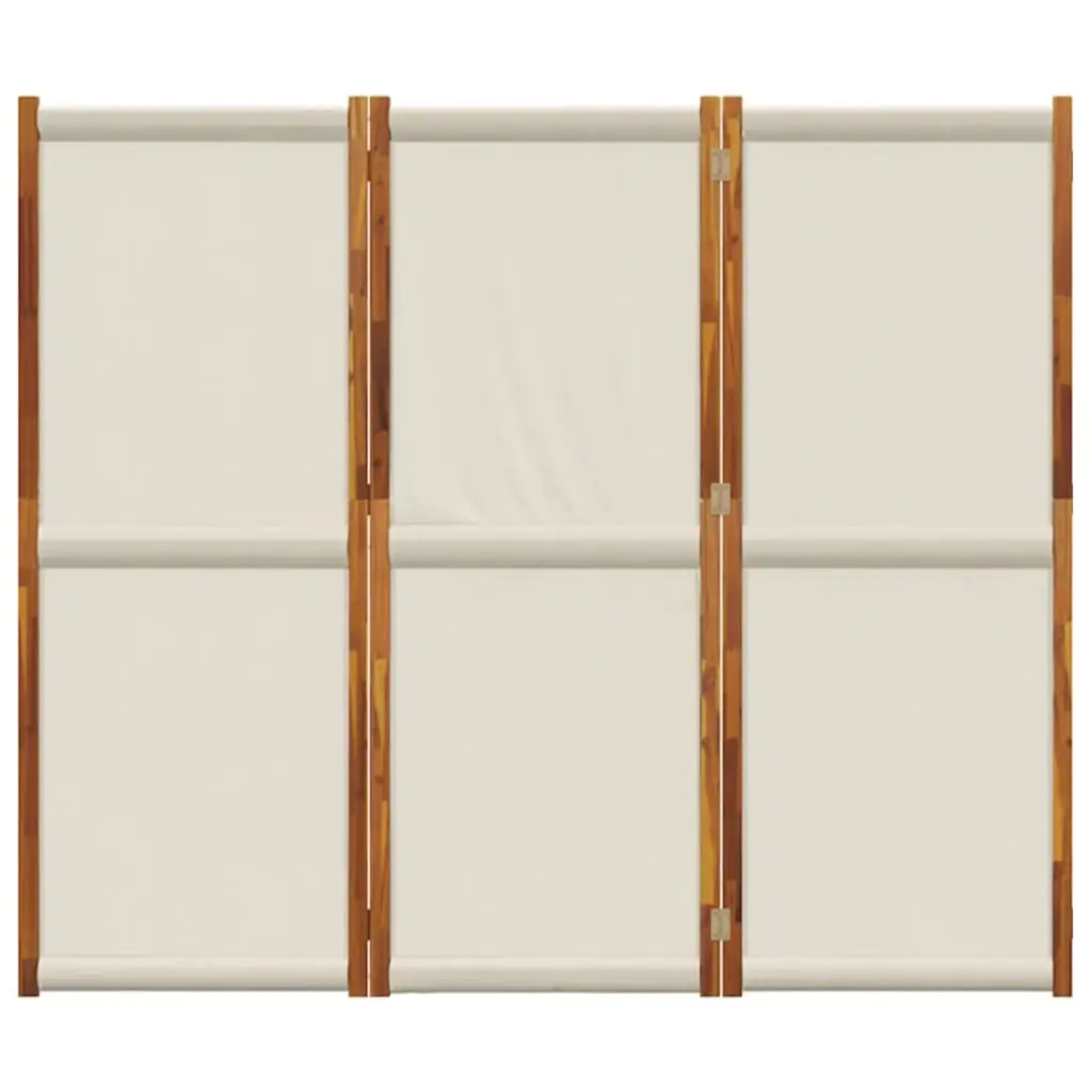 3-Panel Room Divider Grey Folding Partition 210x180 cm