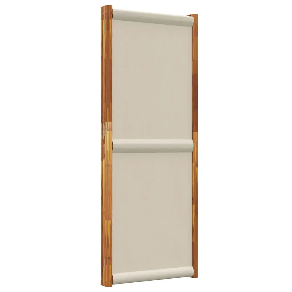 3-Panel Room Divider Grey Folding Partition 210x180 cm