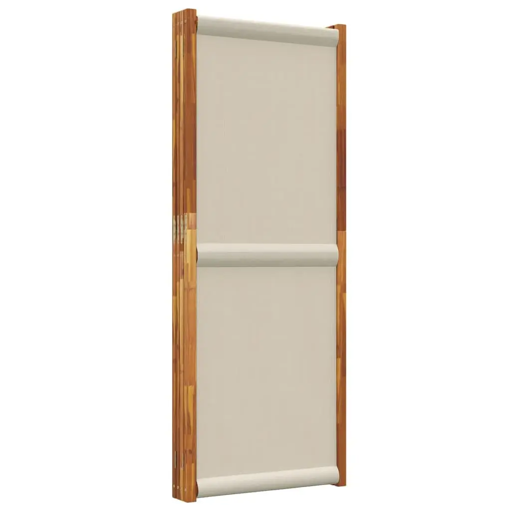 4-Panel Room Divider Grey Folding Privacy Screen Indoor Outdoor Space Partition