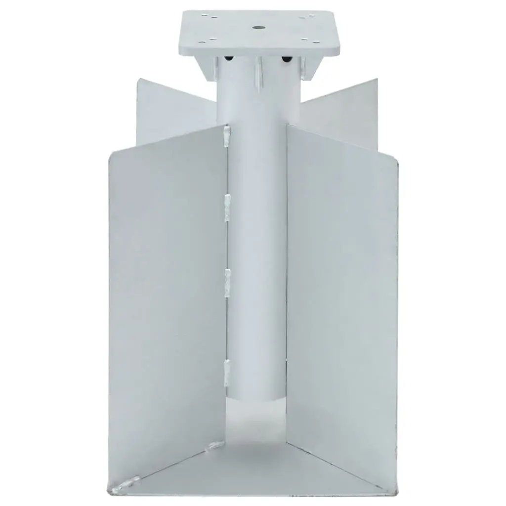 Metal Parasol Base Silver Embedded 27.5x27.5x45cm Outdoor Umbrella Stand
