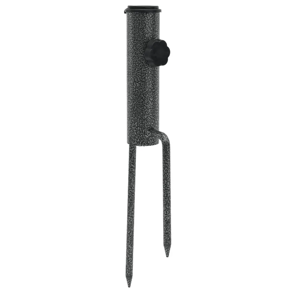 Parasol Stands Ground Insert Galvanised Steel 9 x 35 cm 2 Piece
