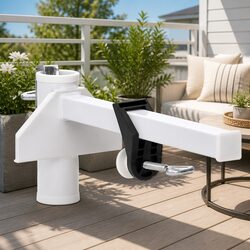 Friendly Umbrella Clamp for Balcony Railings and Gardens