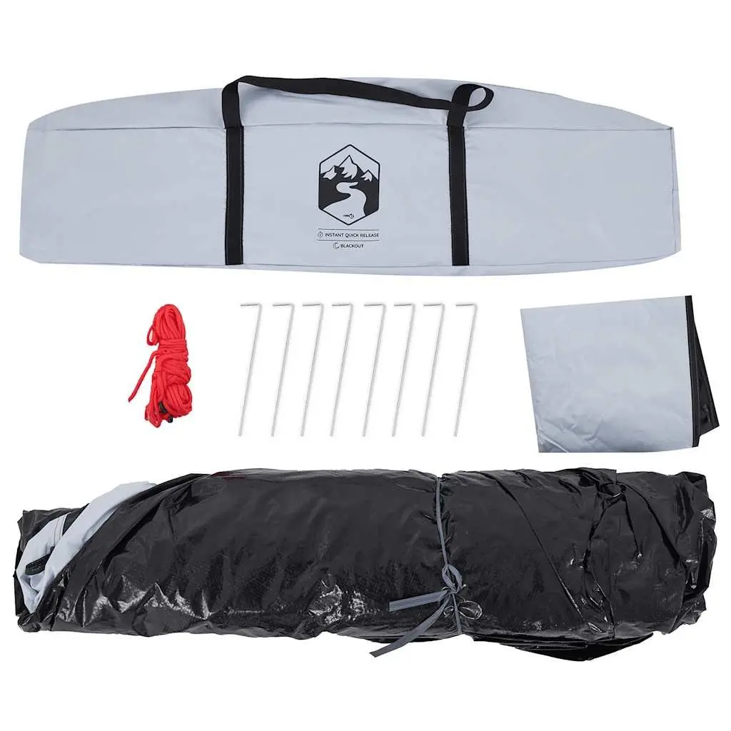 4-Person Dome Camping Tent Waterproof Quick Setup White Blackout Fabric