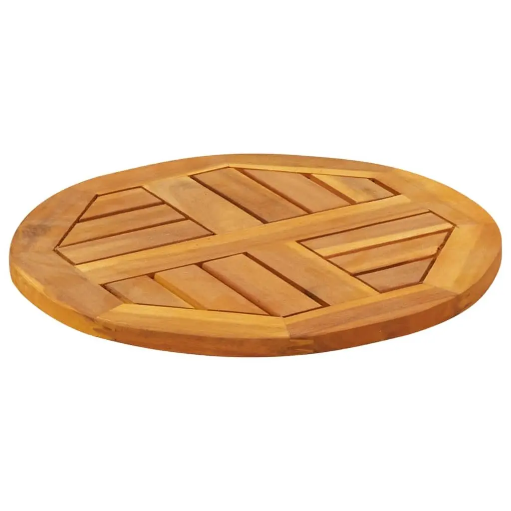 Round Solid Wood Table Top Ø40x2 cm Acacia Replacement Dining Furniture Top