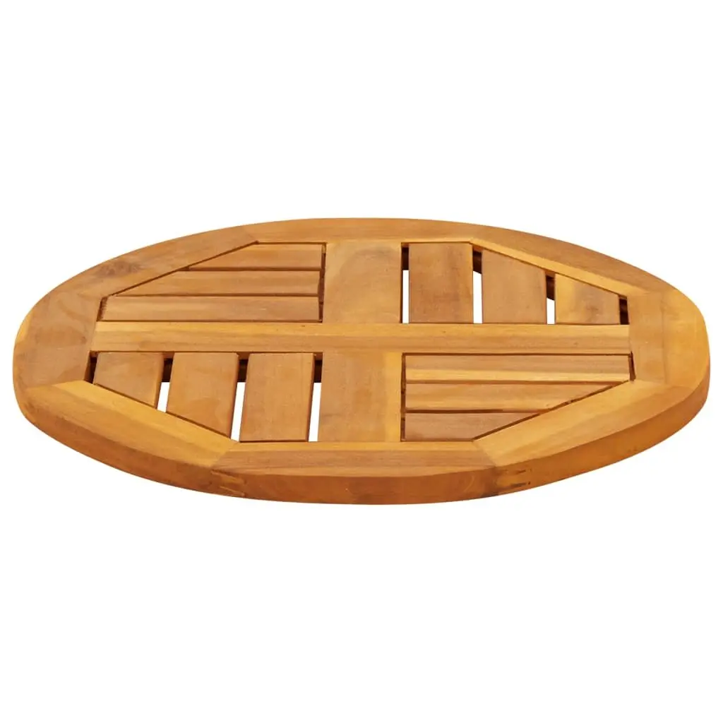 Round Solid Wood Table Top Ø40x2 cm Acacia Replacement Dining Furniture Top
