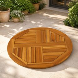 Your New Round Acacia Tabletop Ø60 cm Awaits
