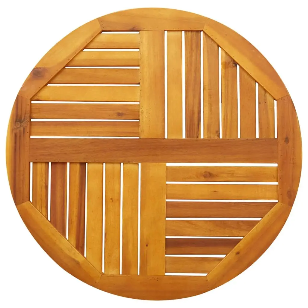 Round Solid Wood Table Top Rustic Ø70x2 cm Acacia