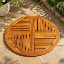 Your New Acacia Wood Table Top Ø80 cm - Stylish & Versatile