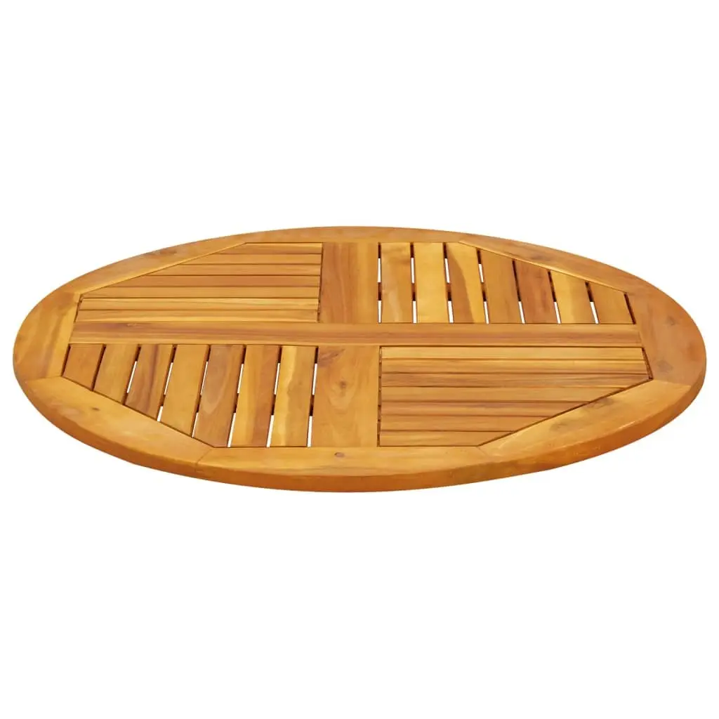 Round Solid Wood Table Top Acacia Ø80 cm 2.2 cm Thickness