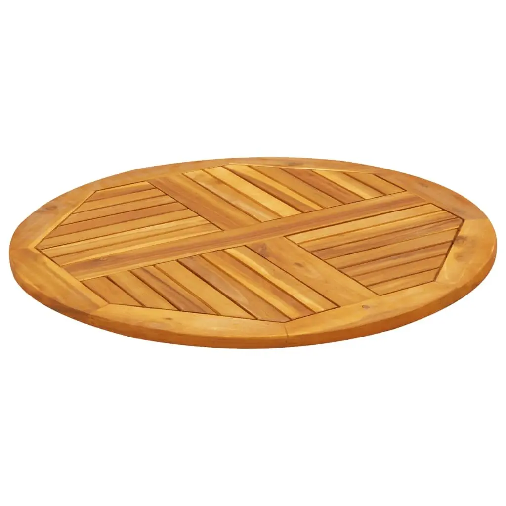 Round Solid Wood Table Top Acacia Ø80 cm 2.2 cm Thickness