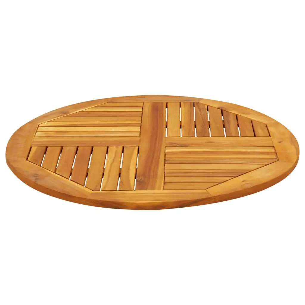 Round Solid Wood Table Top Acacia Ø80 cm 2.2 cm Thickness