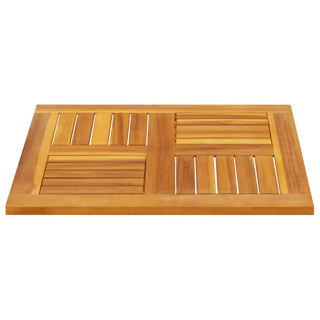 Square Acacia Wood Table Top 60x60x2 cm Brown Replacement for Dining and Garden