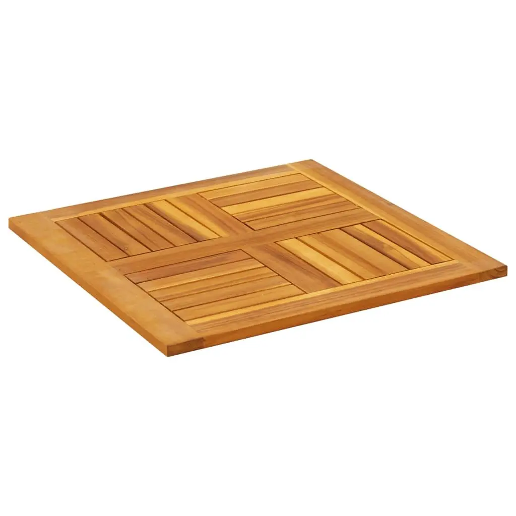 Square Acacia Wood Table Top 60x60x2 cm Brown Replacement for Dining and Garden