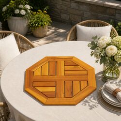 Friendly Wooden Table Top for Your Outdoor Dining