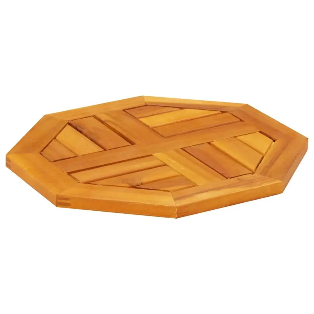 Octagonal Wooden Table Top 40x40x2 cm Brown Solid Acacia Replacement