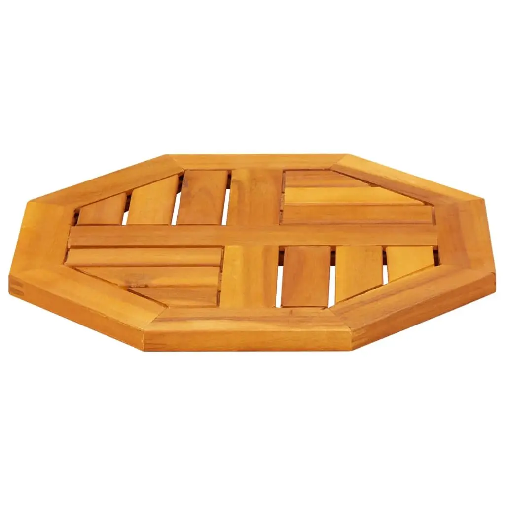 Octagonal Wooden Table Top 40x40x2 cm Brown Solid Acacia Replacement