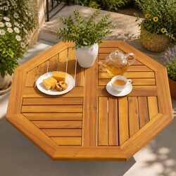 Your New Octagonal Solid Wood Table Top 70x70 cm