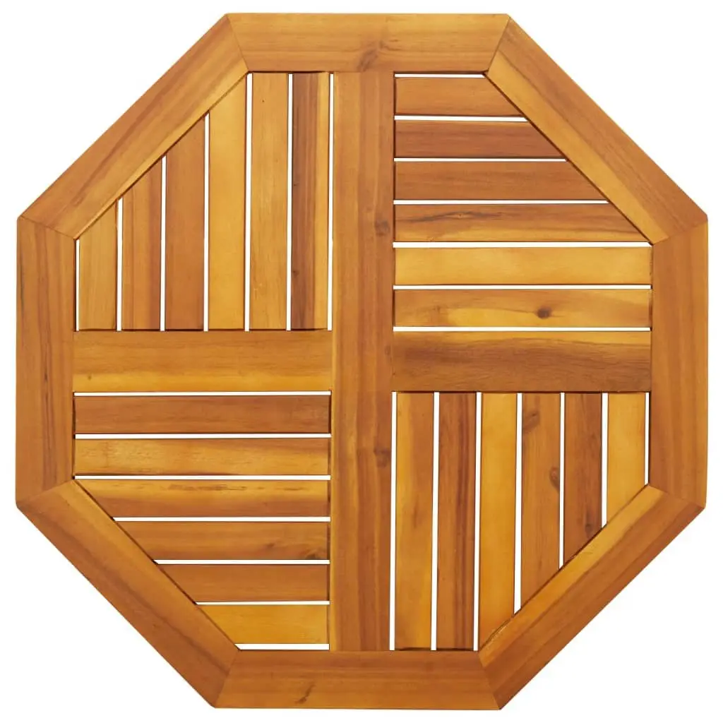 Octagonal Solid Wood Table Top Brown Acacia 70x70x2 cm