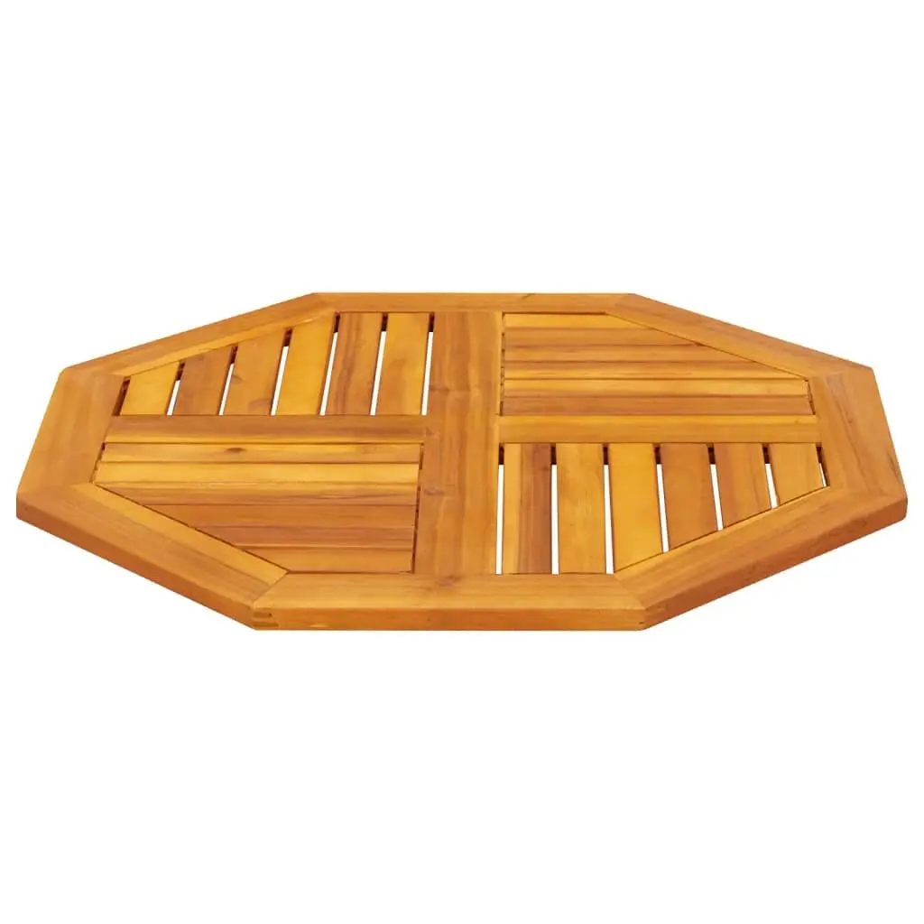 Octagonal Solid Wood Table Top Brown Acacia 70x70x2 cm