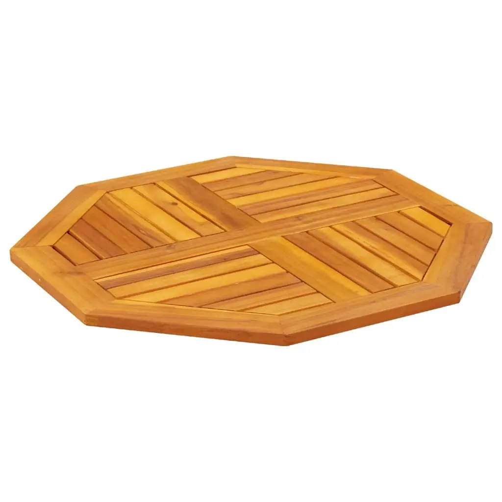 Octagonal Solid Wood Table Top Brown Acacia 70x70x2 cm