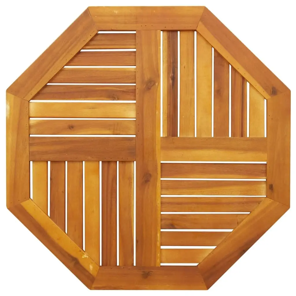 Octagonal Solid Wood Table Top Brown Acacia 70x70x2 cm